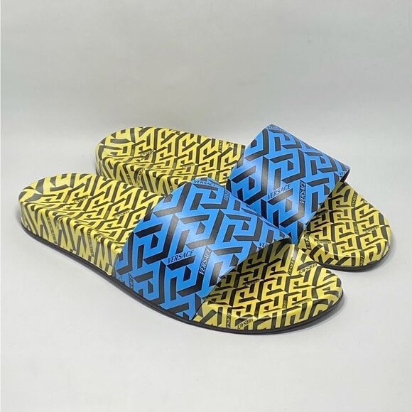 Versace Greca Monogram Flap Sandals size 43/ us size 10 - Picture 5 of 12